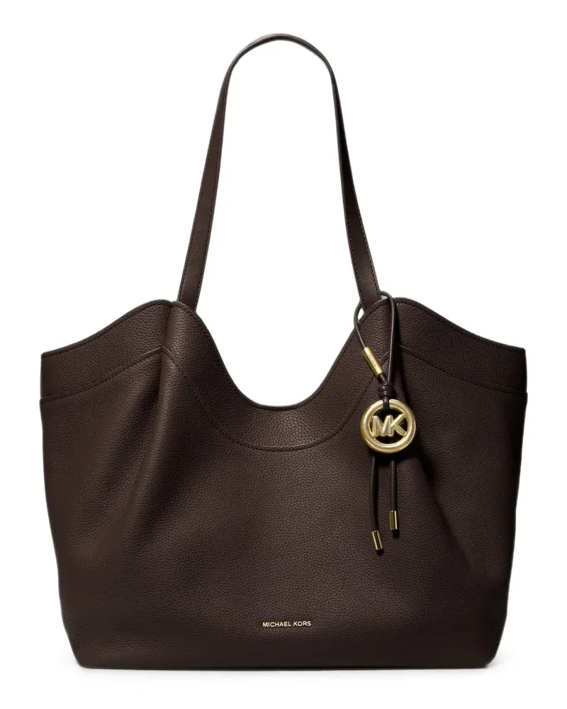 Michael Kors logo-charm pebbled leather tote bag - Braun Braun
