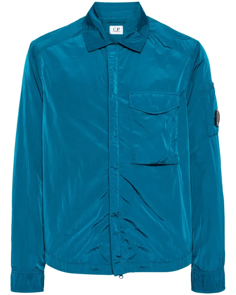 C.P. Company Chrome-R Hemdjacke mit Linsen-Detail - Blau Blau