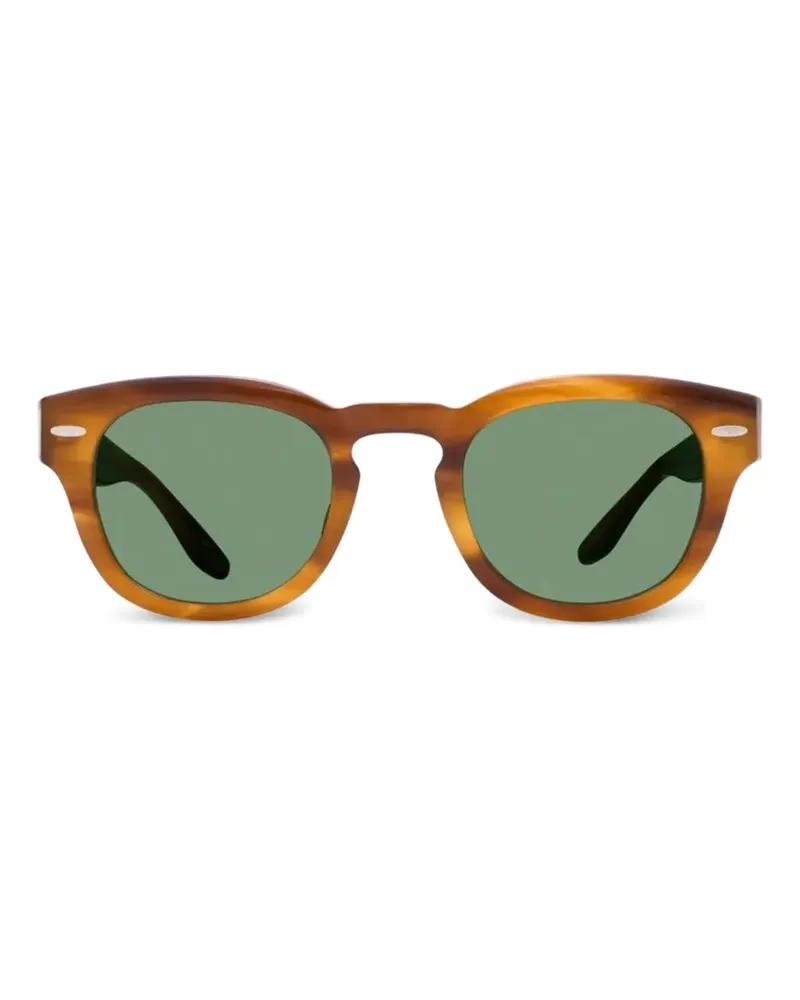 Barton Perreira Sonnenbrille mit rundem Gestell - Braun Braun