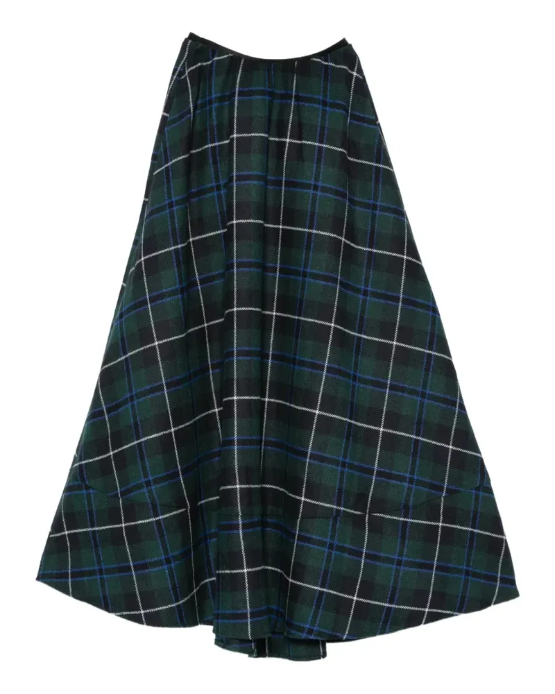 Maje check-pattern midi skirt - Grün Grün