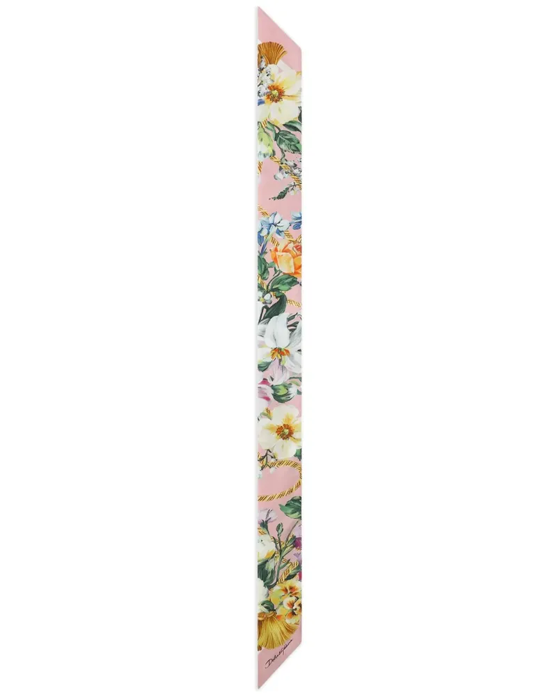 Dolce & Gabbana Stirnband mit Blumen-Print - Rosa Rosa