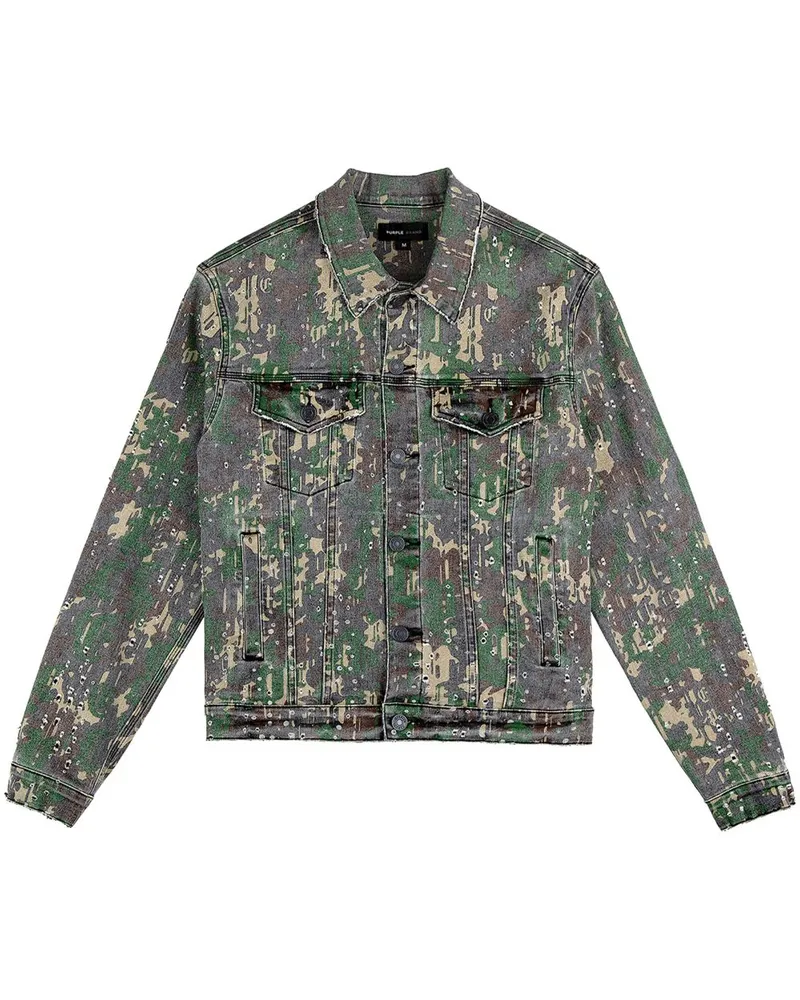 PURPLE BRAND Militaire Buckshot Jacke - Grün Grün