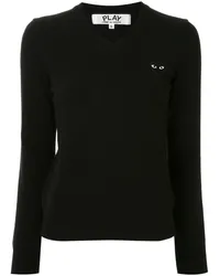 Comme des Garçons Pullover mit V-Ausschnitt Schwarz