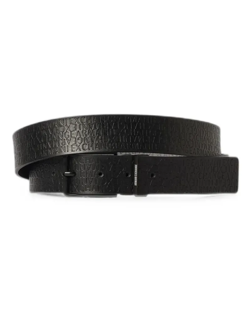 Emporio Armani reversible logo-embossed belt - Schwarz Schwarz