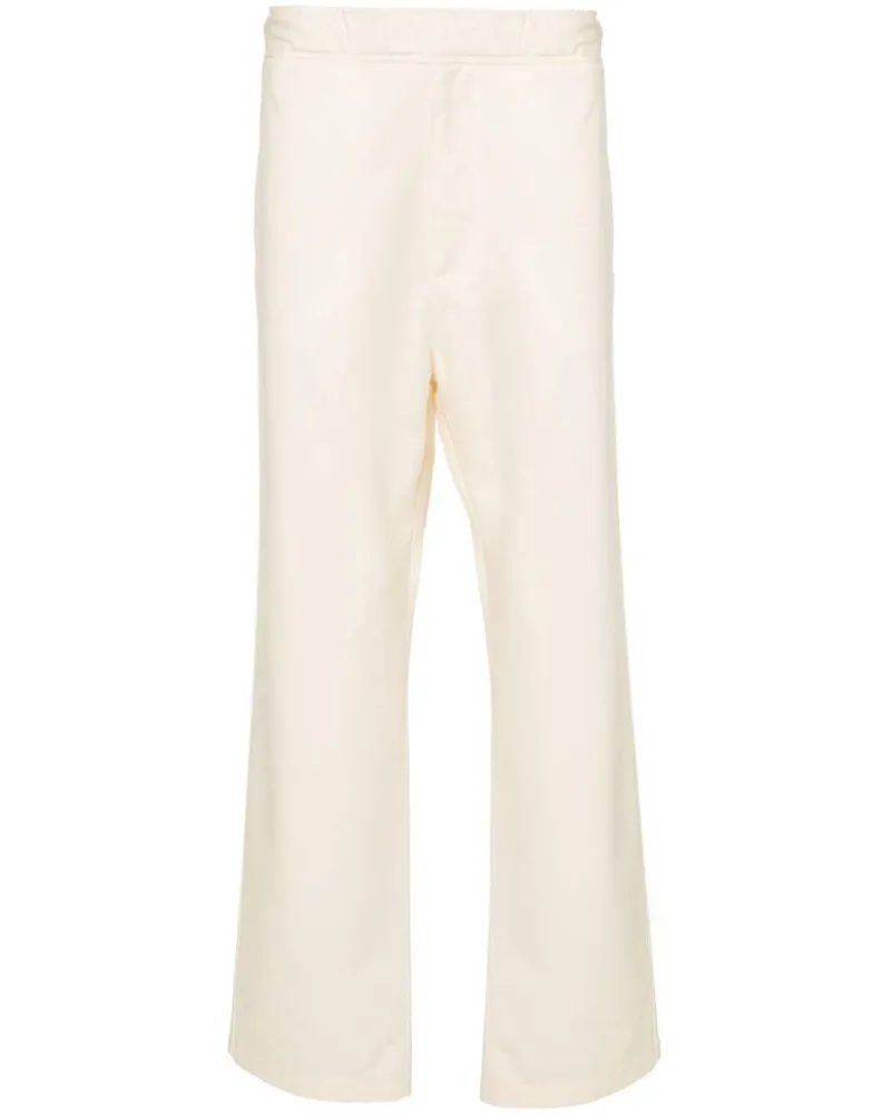 Moncler Straight-Leg-Hose mit Logo-Applikation - Nude Nude