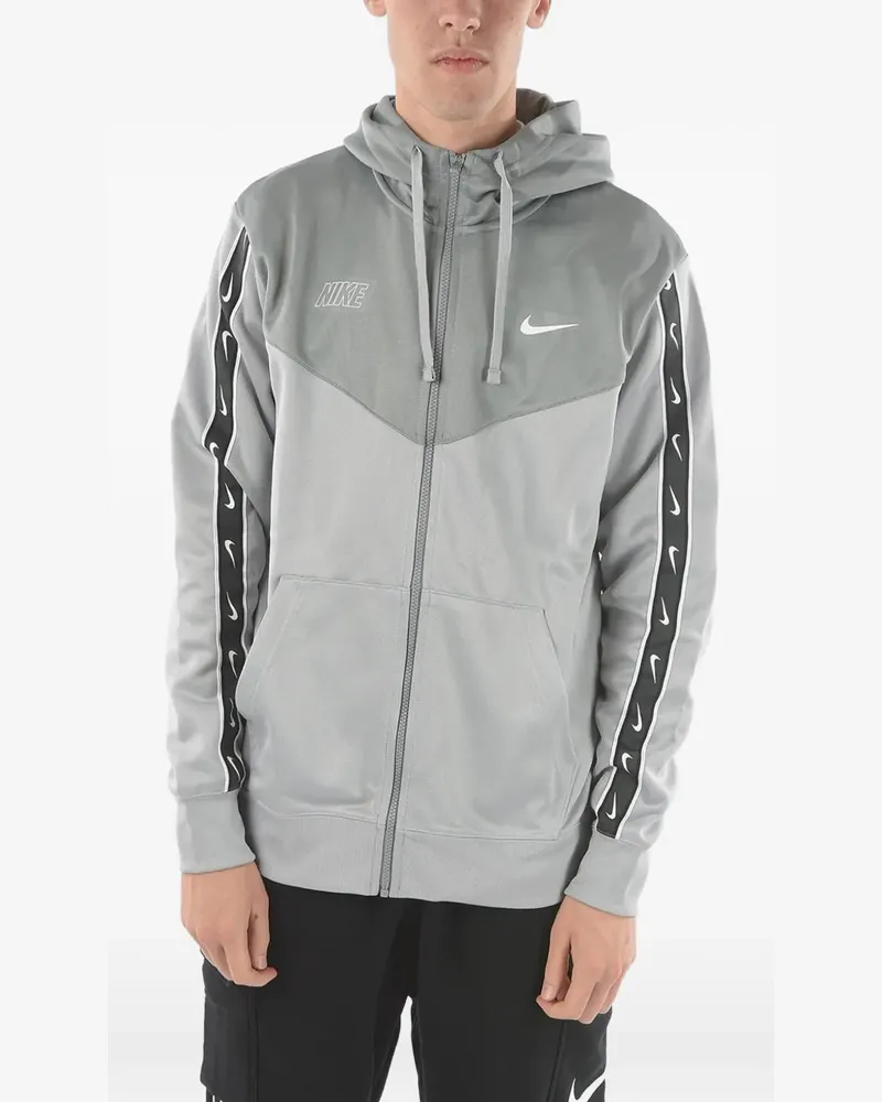 Nike Kapuzenjacke mit Logo-Print - Grau Grau
