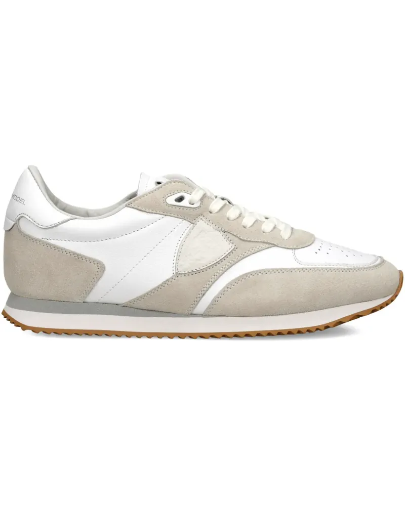 Philippe Model Blville Sneakers mit perforiertem Einsatz - Weiß Weiß