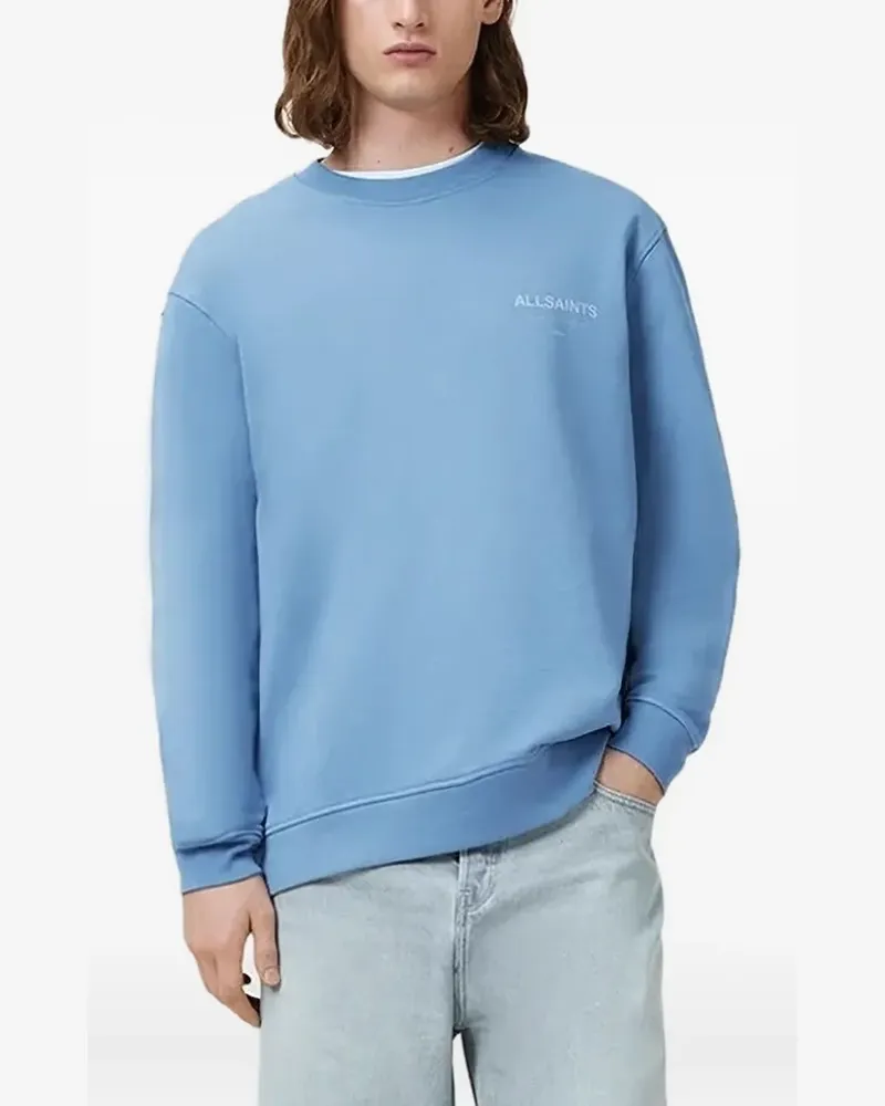 AllSaints Sweatshirt mit Logo-Stickerei - Blau Blau