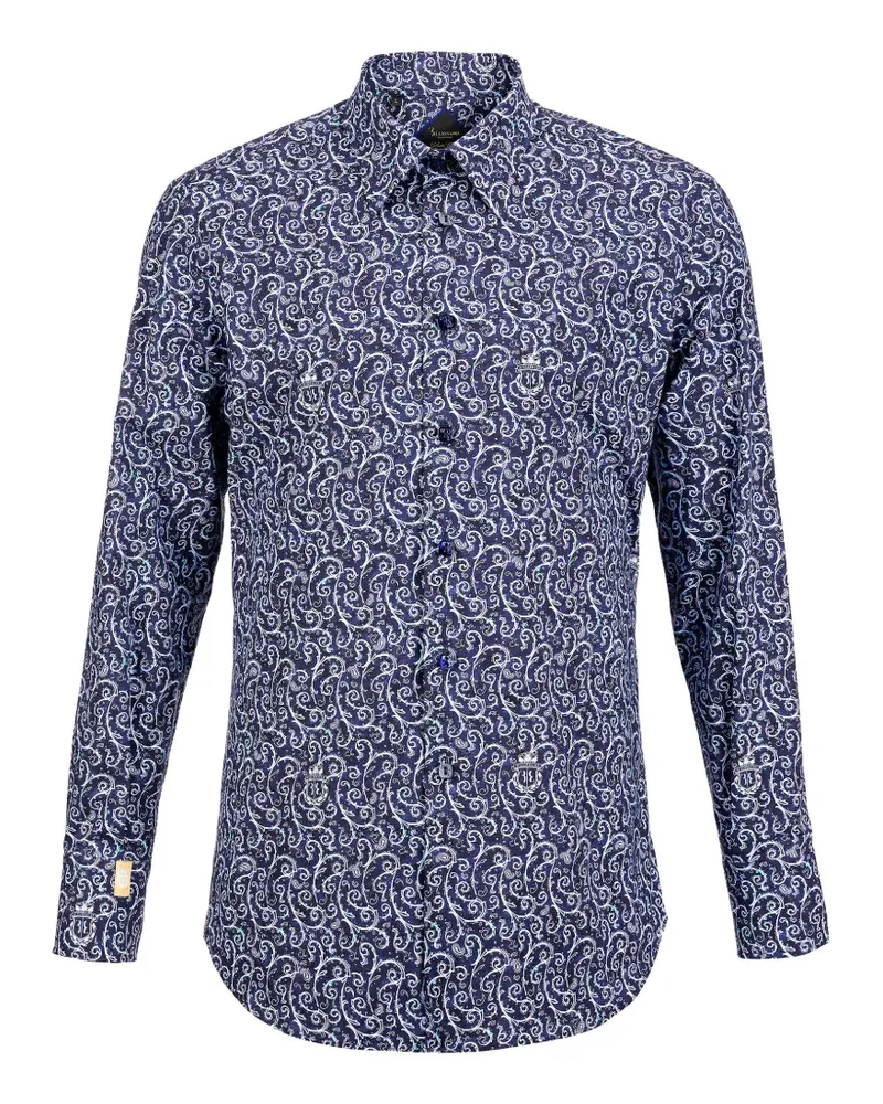 Billionaire Hemd mit Paisleymuster - Blau Blau