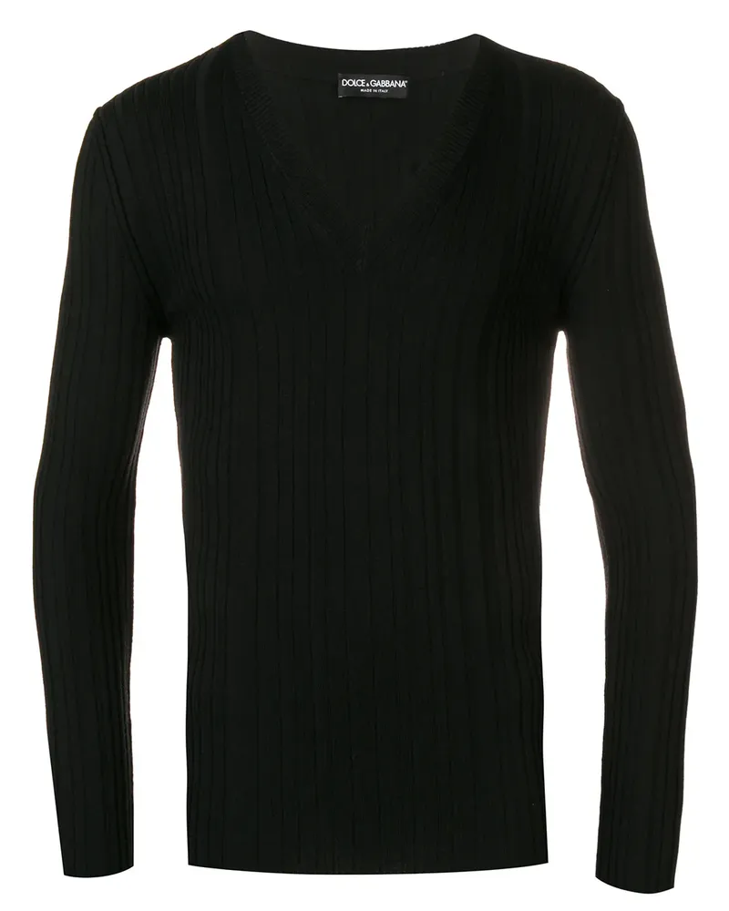 Dolce & Gabbana Pullover mit V-Ausschnitt - Schwarz Schwarz