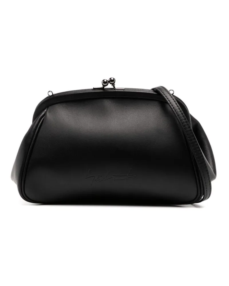 Yohji Yamamoto Mini-Tasche mit Logo-Prägung - Schwarz Schwarz