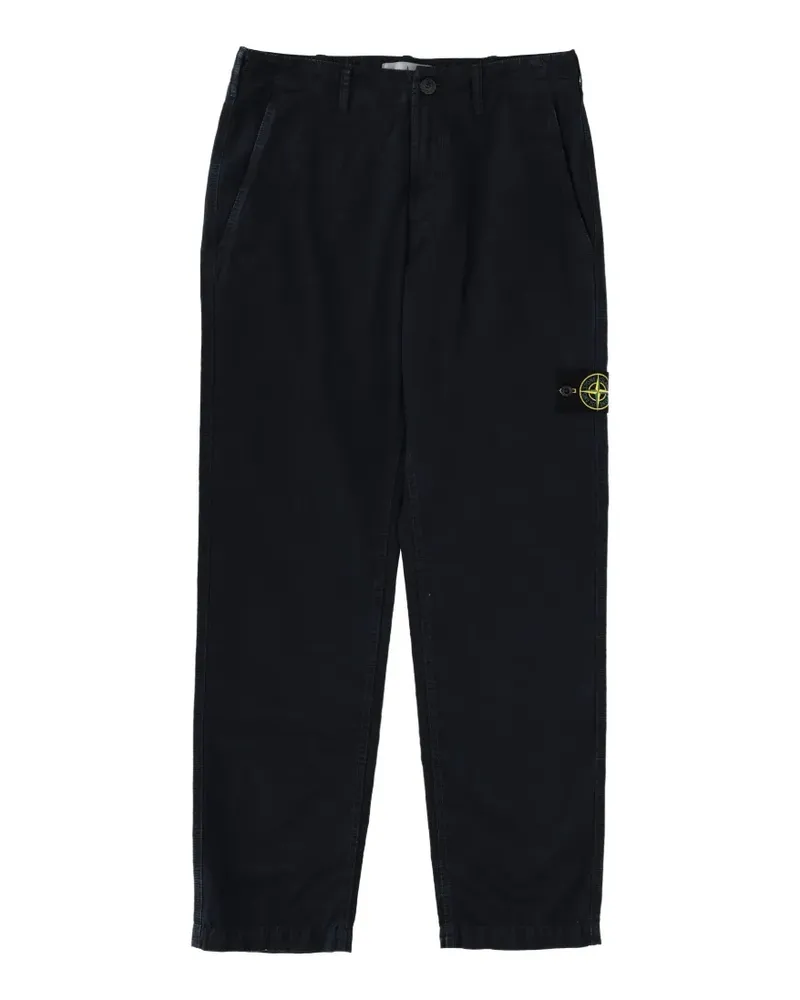 Stone Island Hose mit Logo-Patch - Blau Blau