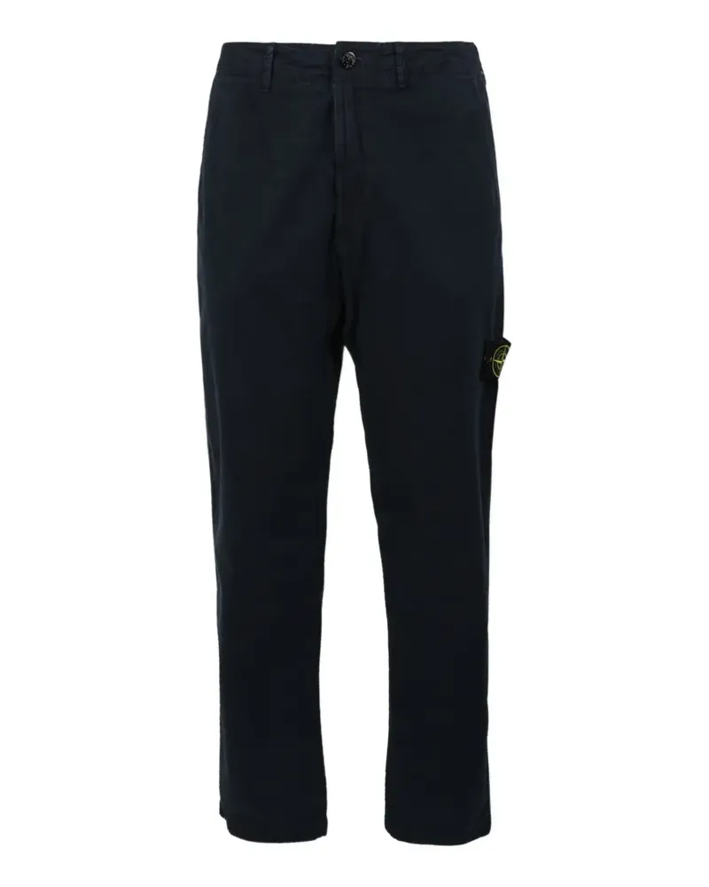 Stone Island Hose mit Logo-Patch - Blau Blau