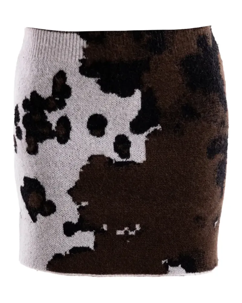 AKEP Rock mit Kuh-Print - Braun Braun