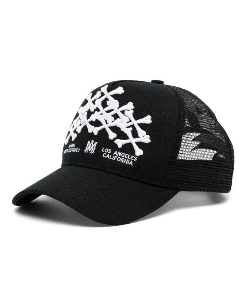 Amiri Bones Stacked Baseballkappe - Schwarz Schwarz