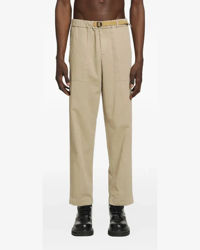 PLAN C belted straight-leg trousers - Nude Nude