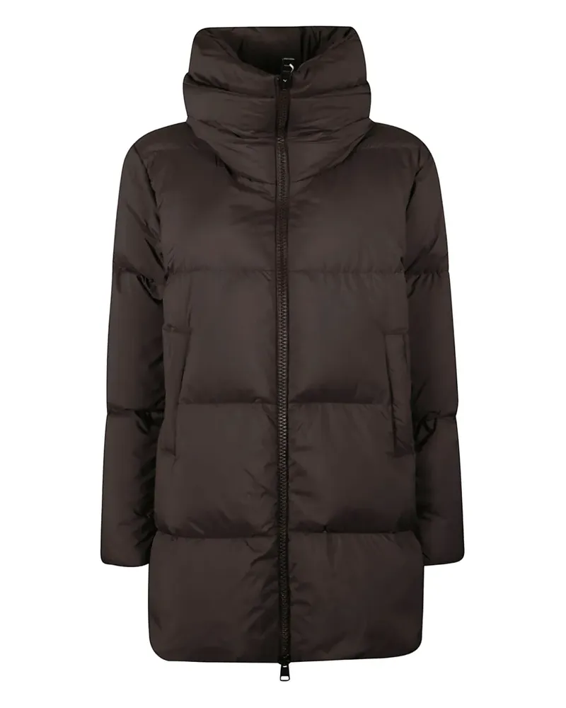 Herno funnel-neck coat - Braun Braun