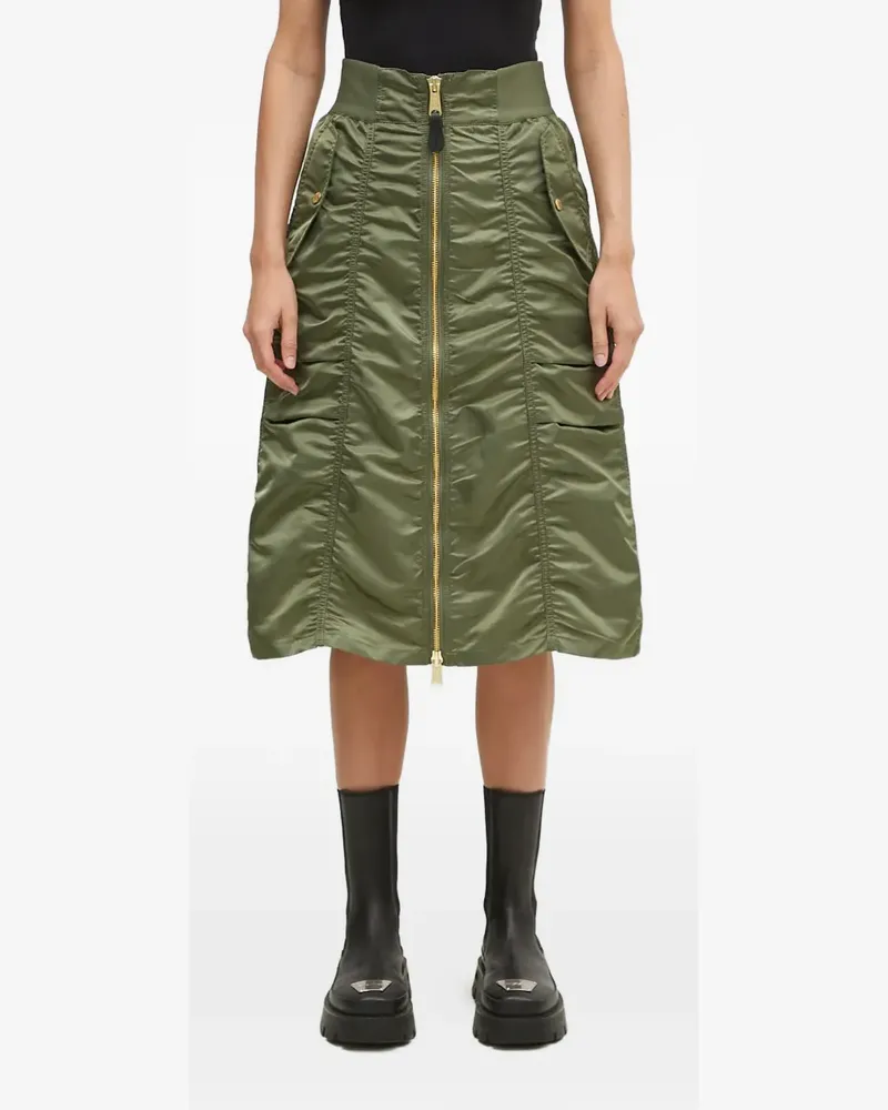 Alpha Industries zip gathered midi skirt - Grün Grün