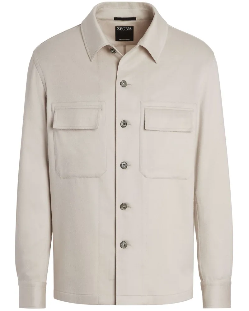 Ermenegildo Zegna Alba Oasi Hemdjacke - Weiß Weiß