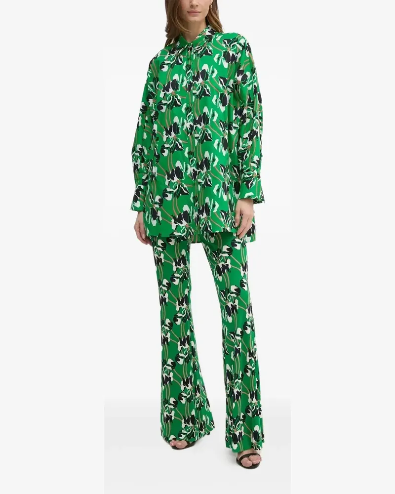 Diane von Furstenberg Hose mit grafischem Print - Grün Grün