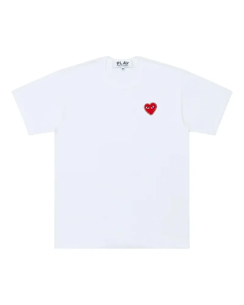 Comme des Garçons heart-detail T-shirt - Weiß Weiß
