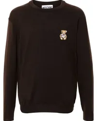 Moschino Pullover mit Teddy-Patch Braun