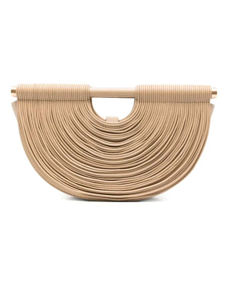 Cult Gaia Lou Half-Moon-Tote Bag mit Falten - Nude Nude