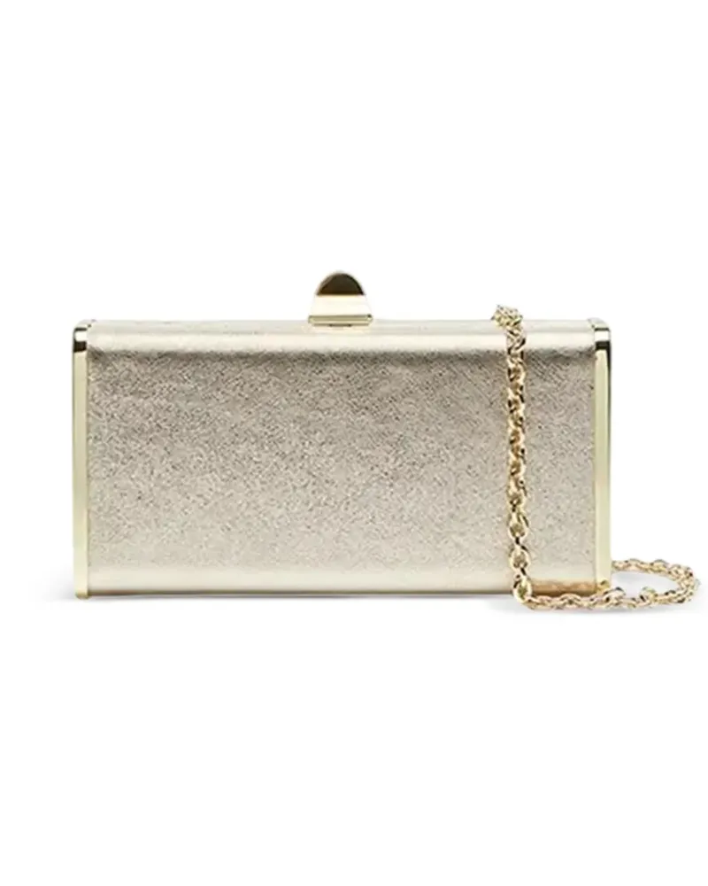 Coccinelle Liv Box-Schultertasche im Metallic-Look - Gelb Gelb