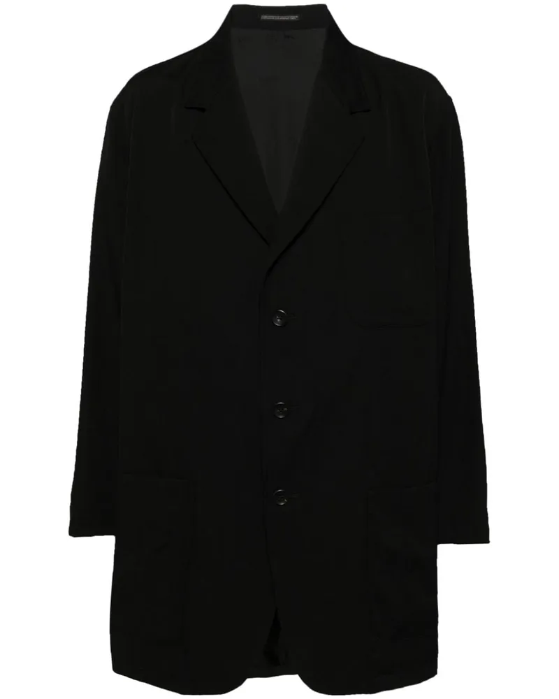 Yohji Yamamoto Sakko im Oversized-Look Schwarz