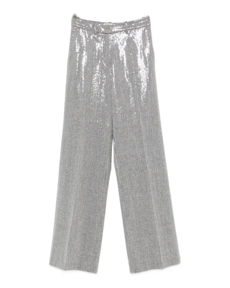 Ermanno Scervino sequin-embellished houndstooth trousers - Grau Grau