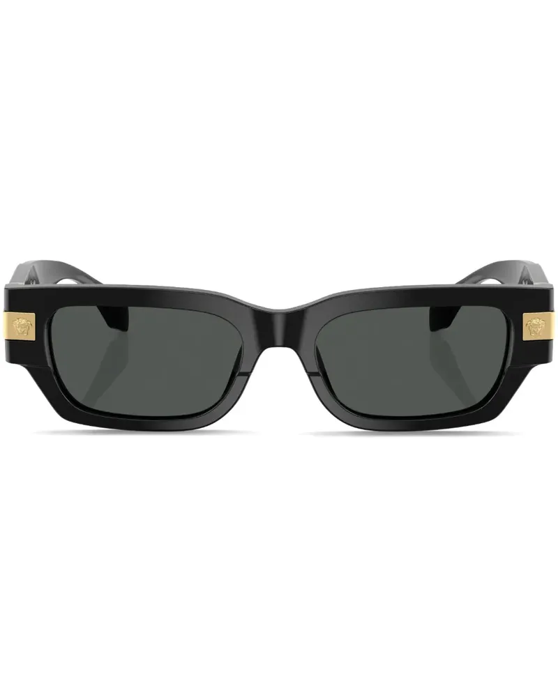 Versace Eckige Classic Sonnenbrille - Schwarz Schwarz
