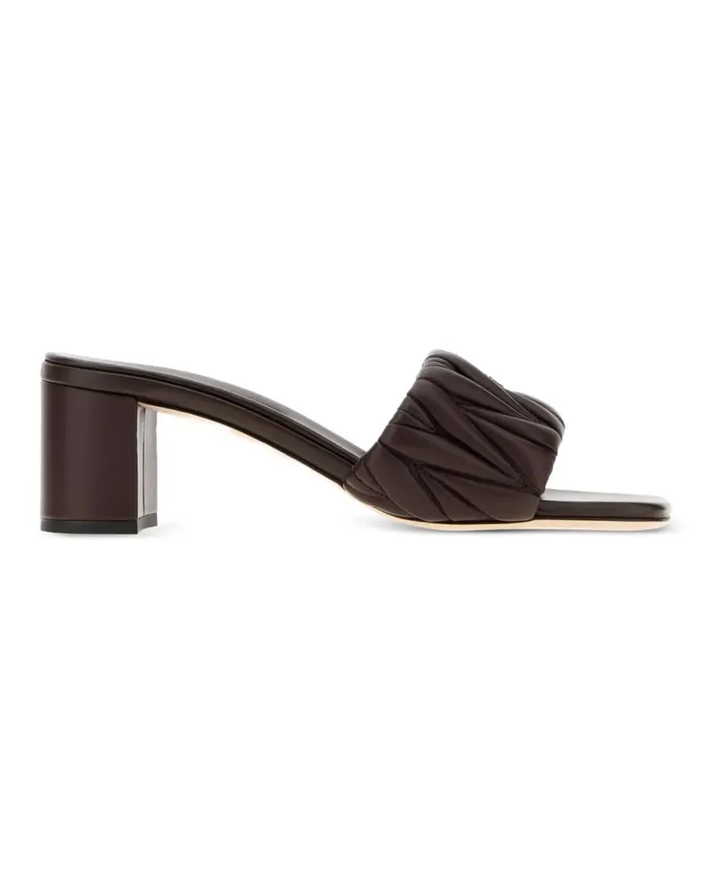 Miu Miu Mules aus Matelassé-Leder - Braun Braun