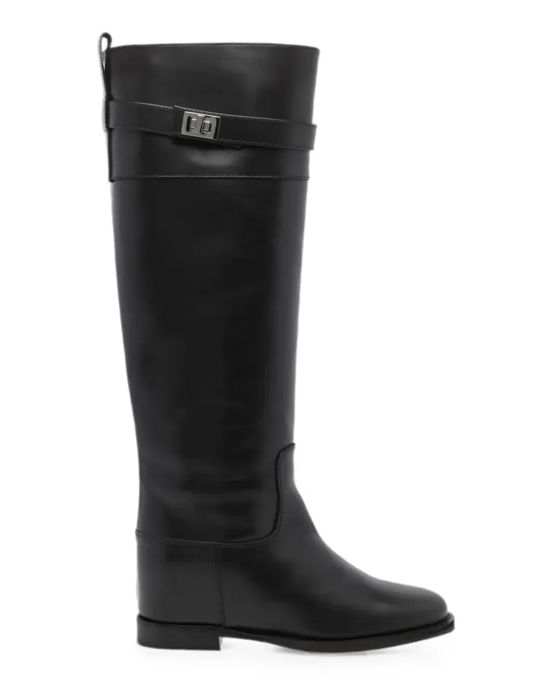 Via Roma 15 Padlock Stiefel - Schwarz Schwarz