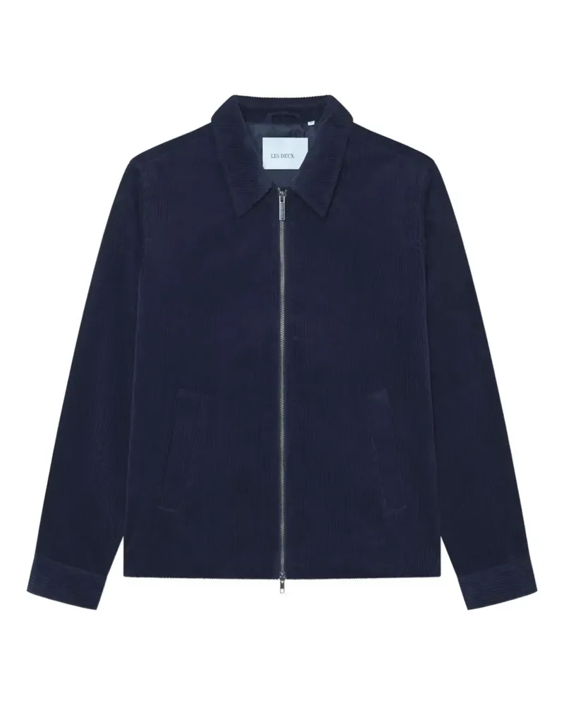 LES DEUX Rippjacke mit Reißverschluss - Blau Blau