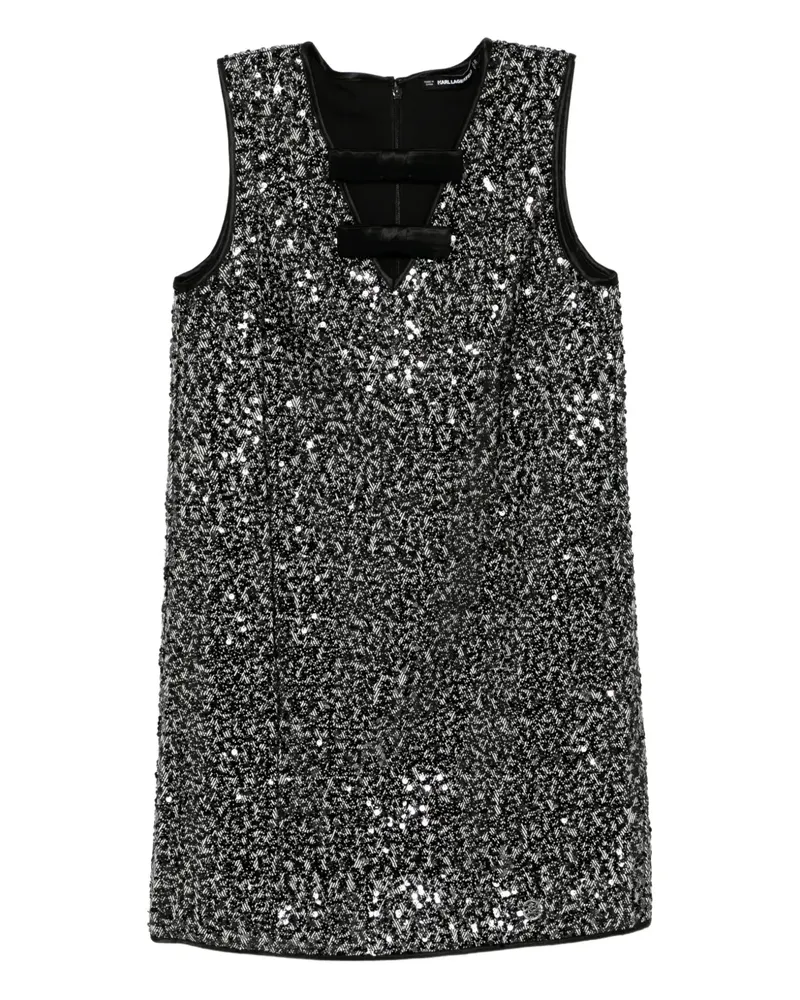 Karl Lagerfeld Kleid mit Pailletten - Schwarz Schwarz