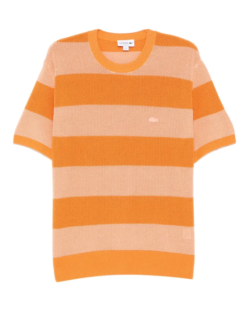 Lacoste striped T-shirt - Orange Orange