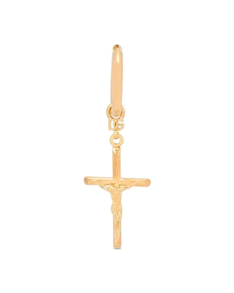 Dolce & Gabbana Creole mit Kreuzanhänger - Gold Gold