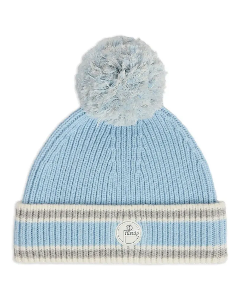 FUSALP Beanie mit Pompon - Blau Blau