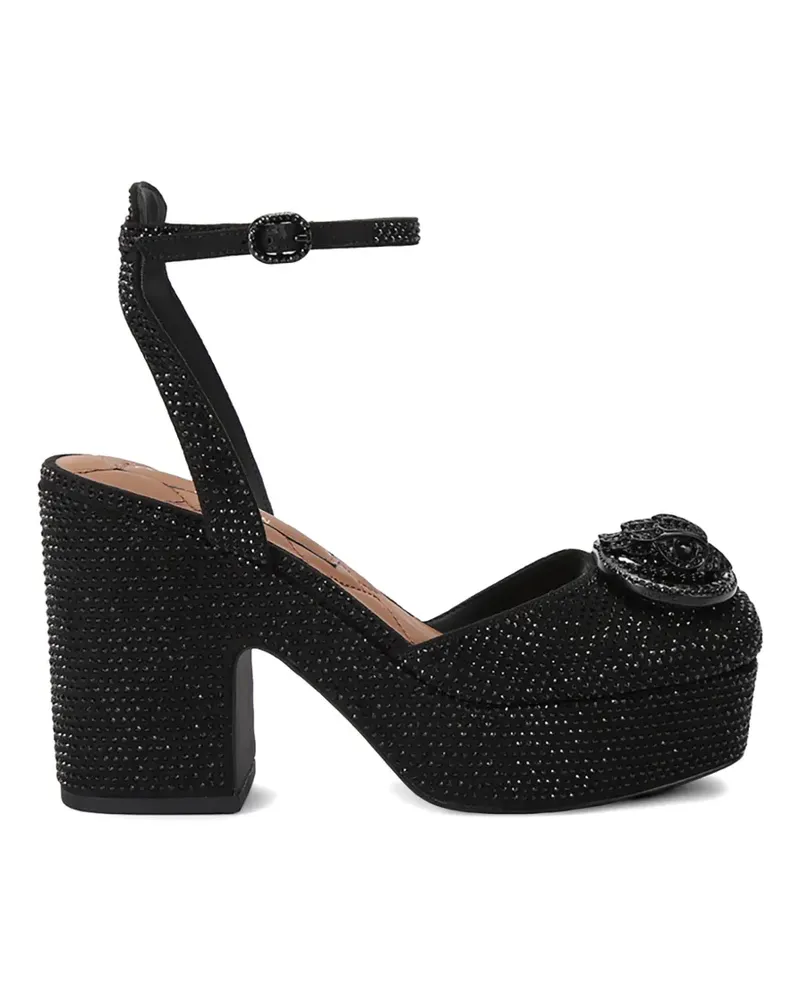Kurt Geiger Plateau-Sandalen mit Kristallen - Schwarz Schwarz