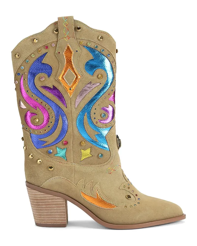 Kurt Geiger Verzierte Kensington Wildlederstiefel - Braun Braun
