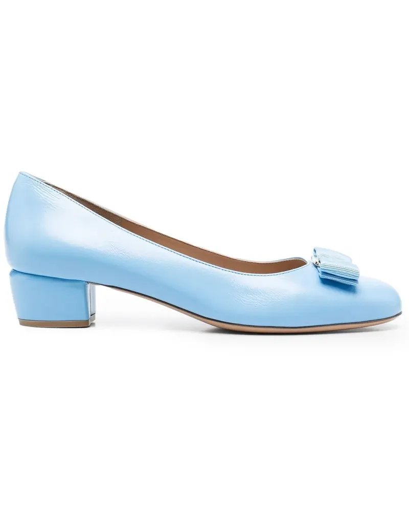 Ferragamo Pumps mit Kitten-Heel-Absatz - Blau Blau