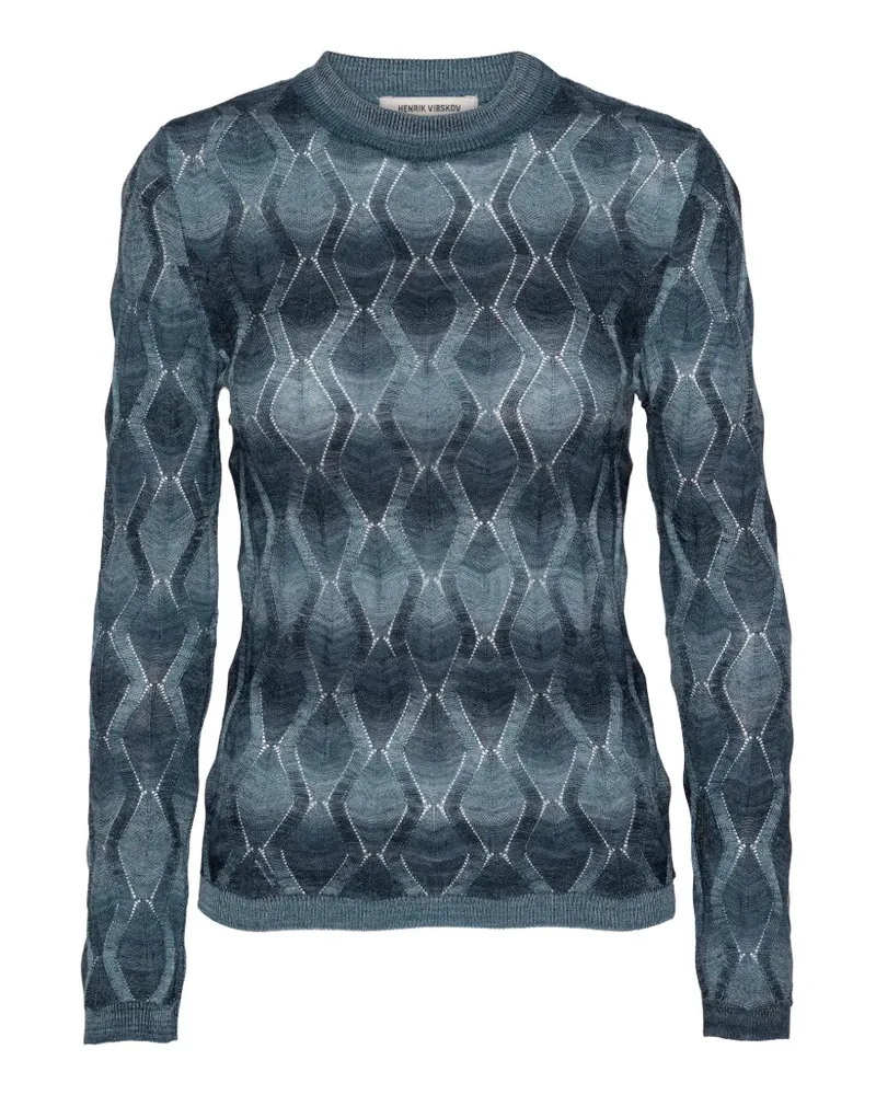 Henrik Vibskov Resonance pointelle-knit top - Blau Blau