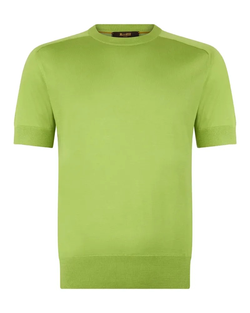 MOORER Kurzärmeliger Pullover - Grün Grün