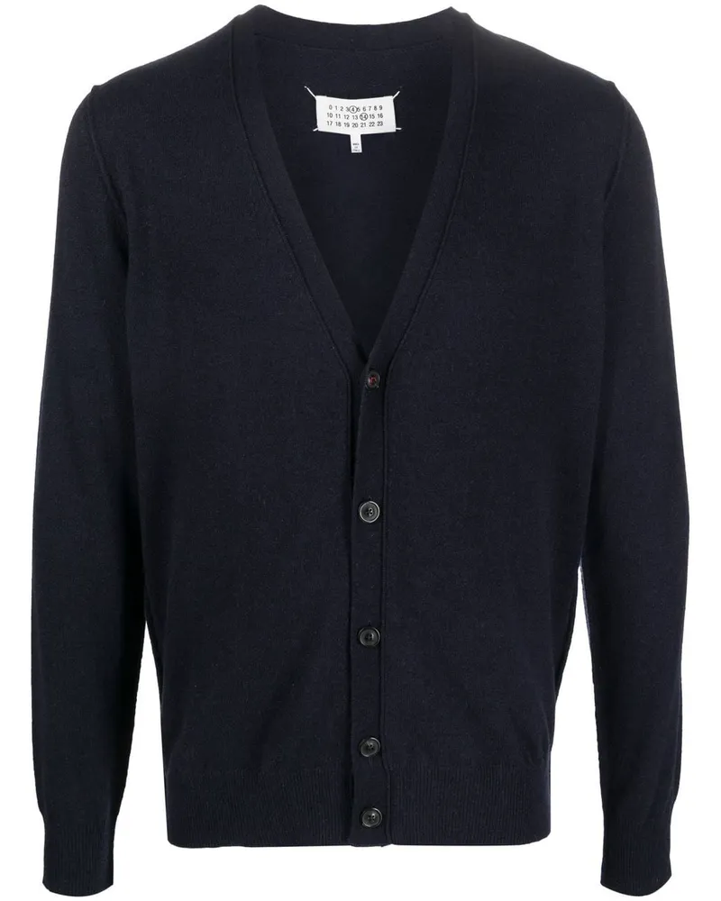 Maison Margiela Kaschmircardigan mit V-Ausschnitt - Blau Blau