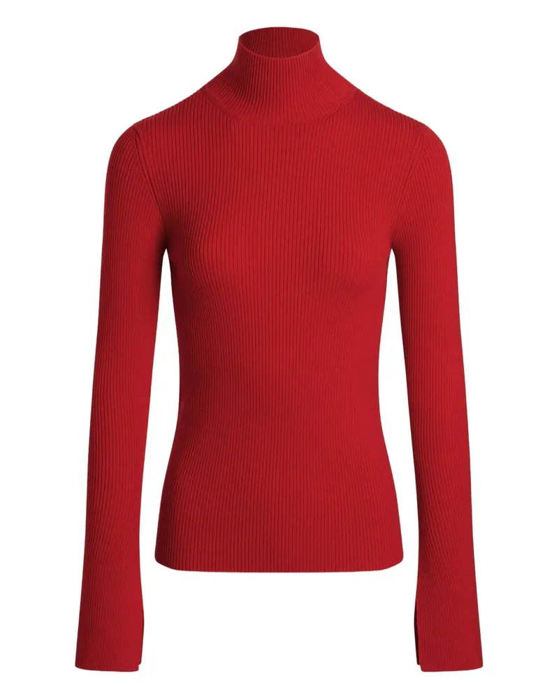 Patou Gerippter Pullover mit hohem Kragen - Rot Rot