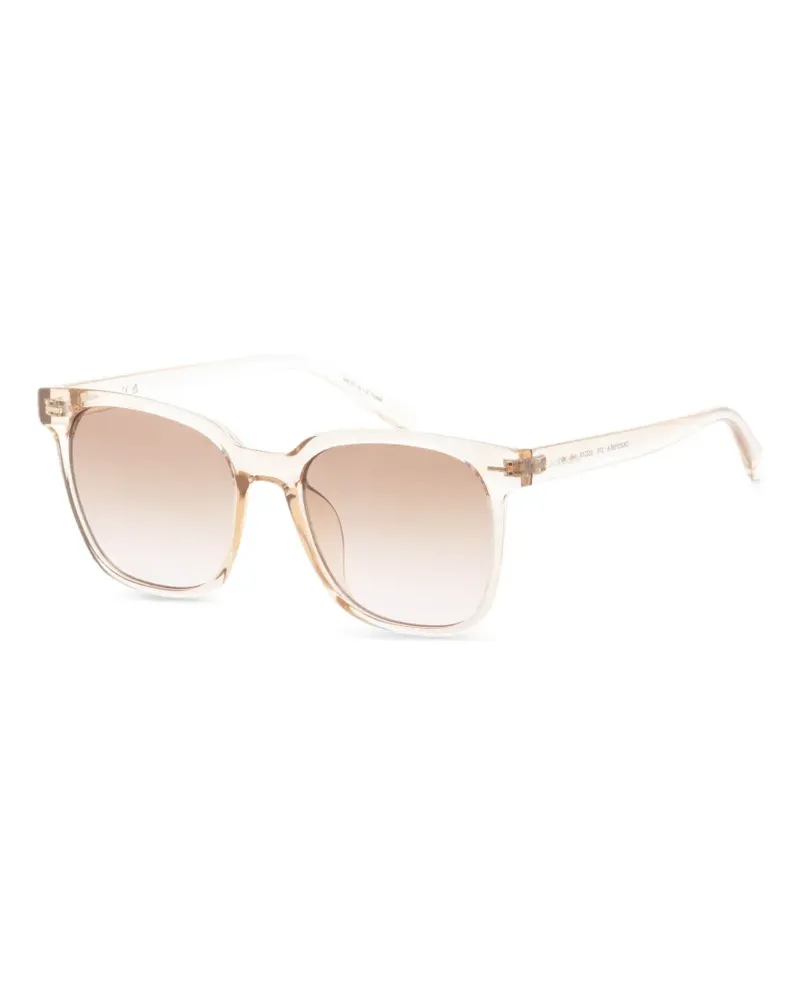 Calvin Klein Transparente Sonnenbrille mit eckigem Gestell - Orange Orange