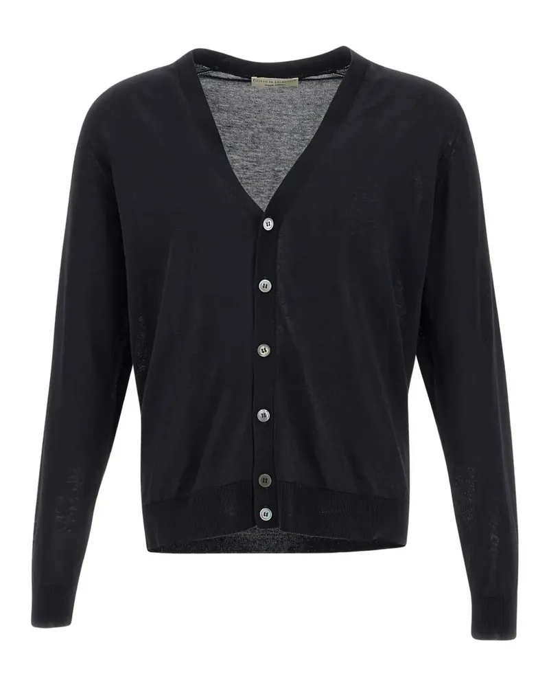 Filippo de Laurentiis V-neck button-up cardigan - Schwarz Schwarz