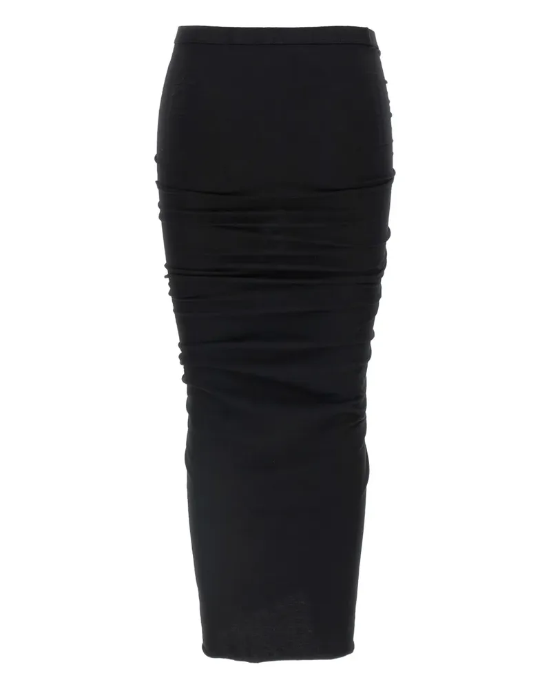 DRKSHDW by Rick Owens Edfu Maxirock mit elastischem Bund - Schwarz Schwarz