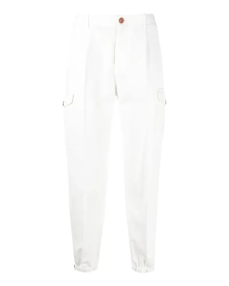 Brunello Cucinelli cargo-pocket tapered trousers - Weiß Weiß