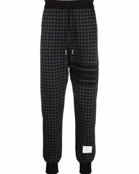 Thom Browne Jogginghose mit Hahnentrittmuster Schwarz